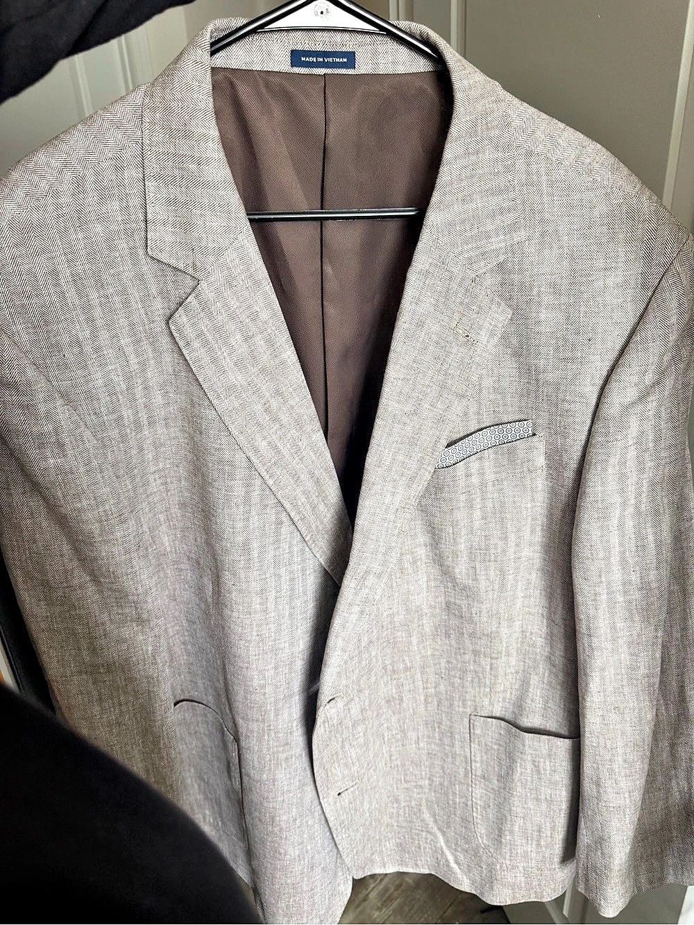 Stafford Men's Herringbone Sport Coat Gray Brown